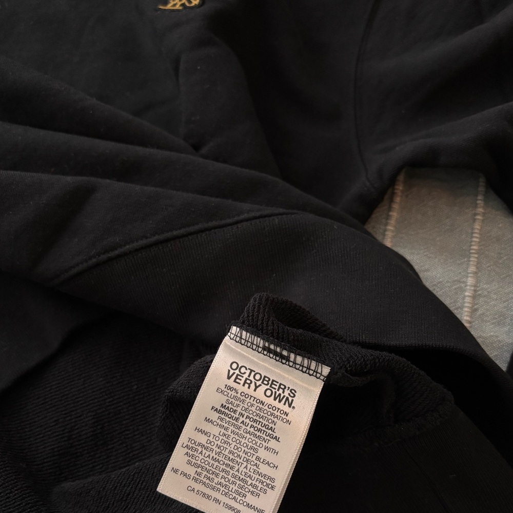 OVO Black Crew Neck Sweater with Gold Logo - Picture 8 of 16